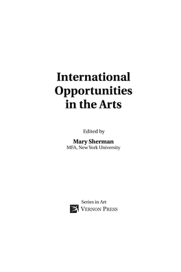 International Opportunities in the Arts