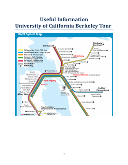 Useful Information University of California Berkeley Tour