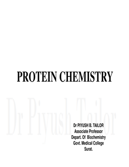 Protein Chemistry