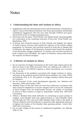 1 Understanding the State and Asylum in Africa 2 a History of Asylum In