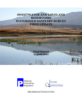 Sweetwater and Loveland Reservoirs Watershed Sanitary Survey First Update