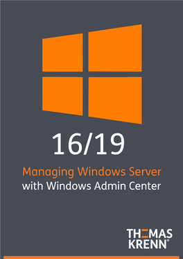 Managing Windows Server with Windows Admin Center Table of Contents