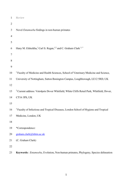 1 Review 1 2 Novel Entamoeba Findings