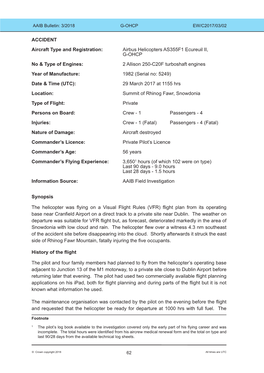 Airbus Helicopters AS355F1 Ecureuil II, G-OHCP No & Type of Engines