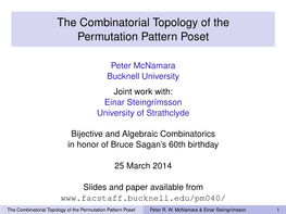 The Combinatorial Topology of the Permutation Pattern Poset