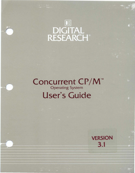 Concurrent CP / M TM User's Guide