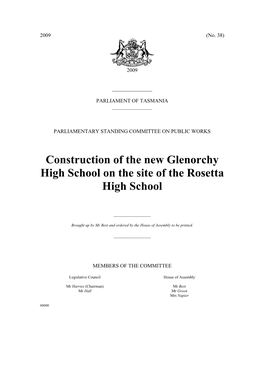 Construction of the New Glenorchy High School on the Site of the Rosetta High School
