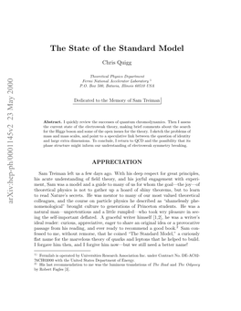 The State of the Standard Model