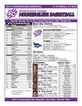 Moundbuilder Basketball 17-10 Overall, 6-9 Kcac