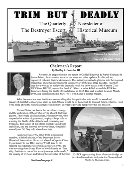 Trim but Deadly the Quarterly Newsletter of the Destroyer Escort Historical Museum