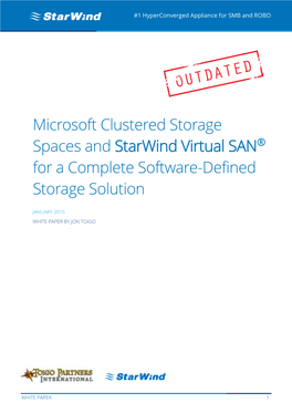 Microsoft Clustered Storage Spaces and Starwind Virtual SAN® for a Complete Software-Defined Storage Solution