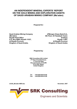 SRK Consulting (UK) Limited 5Th Floor Churchill House, 17 Churchill Way, City and County of Cardiff, CF10 2HH, Wales, United Kingdom