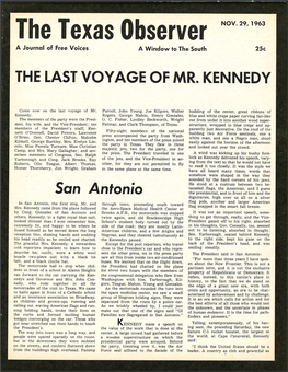 The Texas Observer NOV. 29, 1963