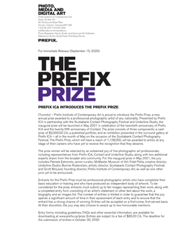 Prefix Ica Introduces the Prefix Prize