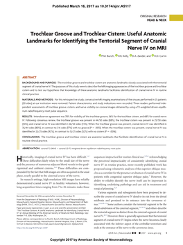 Useful Anatomic Landmarks for Identifying the Tentorial Segment of Cranial Nerve IV on MRI