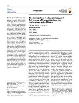 Diet Composition, Feeding Strategy, and Diet Overlap of 3 Sciaenids