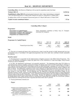 Head 60 — HIGHWAYS DEPARTMENT