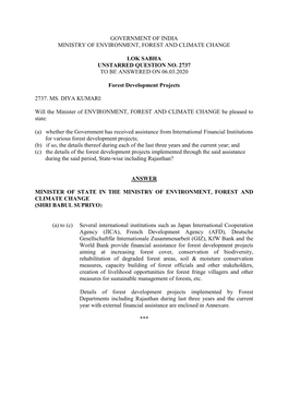 Government of India Ministry of Environment, Forest and Climate Change