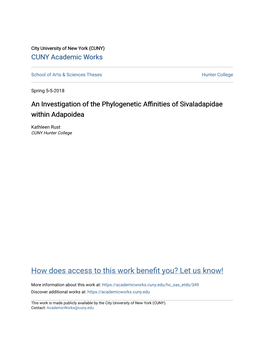 An Investigation of the Phylogenetic Affinities of Sivaladapidae Within Adapoidea