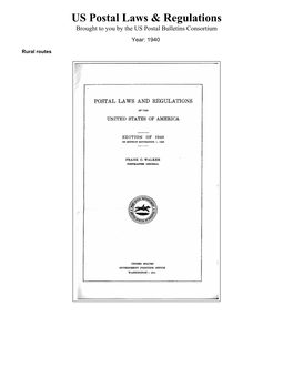 US Postal Laws & Regulations