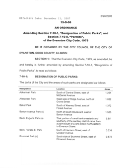 1-10-8, “Permits”, of the Evanston City Code, 1919