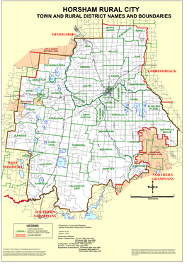 Horsham Rural City Town and Rural District Names and Boundaries