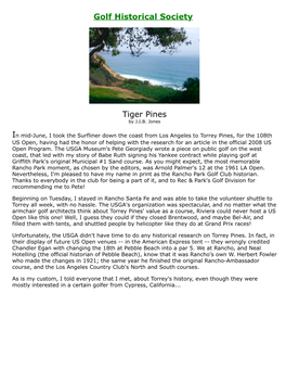 Tiger Pines by JIB Jones