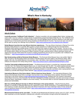 What's New in Kentucky