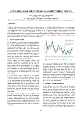 Long-Term Wind Speed Trends in Northwestern Europe