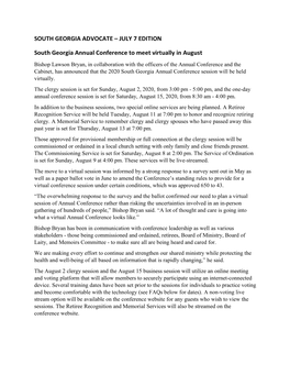 South Georgia Advocate – July 7 Edition