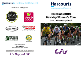 Harcourts KDRE Bev May Women's Tour Were Designed by Celestial Corp and Printed by KDRE Harcourts