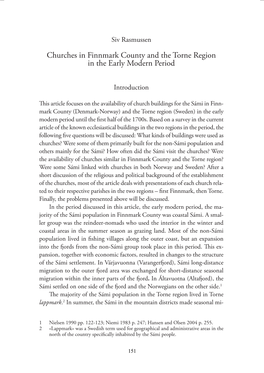 Churches in Finnmark County and the Torne Region in the Early Modern Period 47