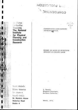 A Preliminary Report on Areas of Scientific Interest in County Laois