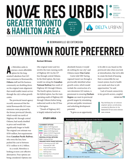 Downtown Route Preferred