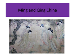 Ming and Qing China