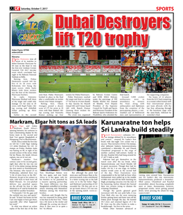 Karunaratne Ton Helps Sri Lanka Build Steadily