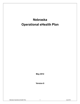 Nebraska Operational Ehealth Plan