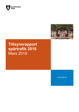 Tillsynsrapport Spårtrafik 2018 Mars 2019