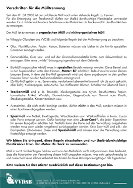 Vorschriften Für Die Mülltrennung