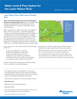 Water Level & Flow Update for the Lower Nelson River