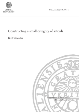 Constructing a Small Category of Setoids