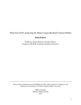 Analyzing the Major League Baseball Contract Market