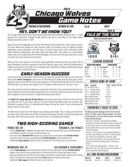 Chicago Wolves Game Notes CHICAGO at SAN ANTONIO OCTOBER 28, 2018 3 P.M