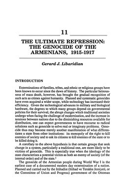 The Genocide of the Armenians, 1915-1917