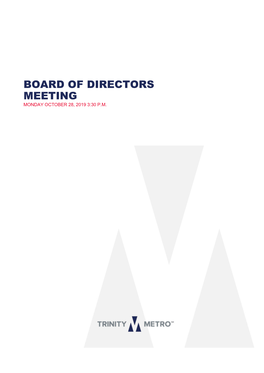 Board of Directors Meeting Agenda