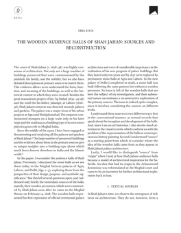The Wooden Audience Halls of Shah Jahan: Sources and Reconstruction 351