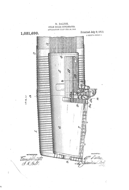 W, DALTON. STEAM BOILER SUPERHEATER, APPLICATION EILET FIEB, 20, L912