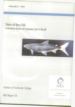 Status of Rare Fish a Literature Review of Freshwater Fish in the UK