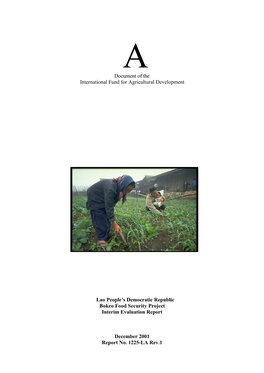 Adocument of the International Fund for Agricultural Development Lao