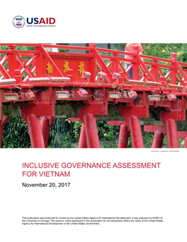 INCLUSIVE GOVERNANCE ASSESSMENT for VIETNAM November 20, 2017